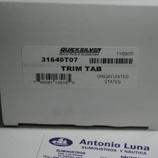 Ánodo de zinc original 31640T07 Quicksilver [3]