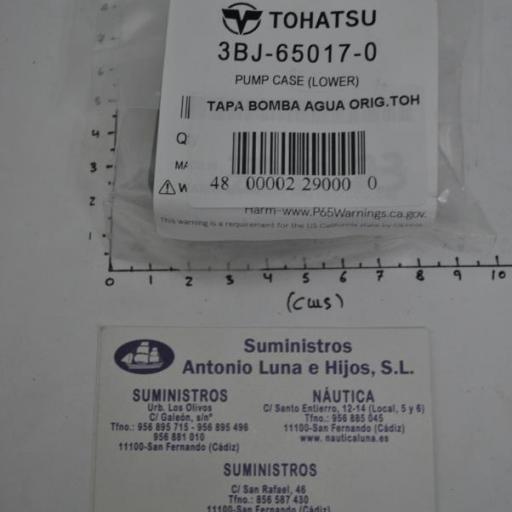 Tapa inferior de la bomba de agua 3BJ-65017-0 original Tohatsu [7]