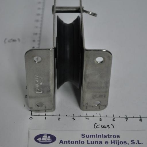 Polea simple empotrable de acero inoxidable para cabo de 12 mm Viadana [4]