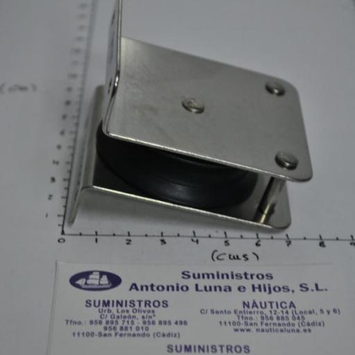 Polea simple empotrable de acero inoxidable para cabo de 12 mm Viadana [5]