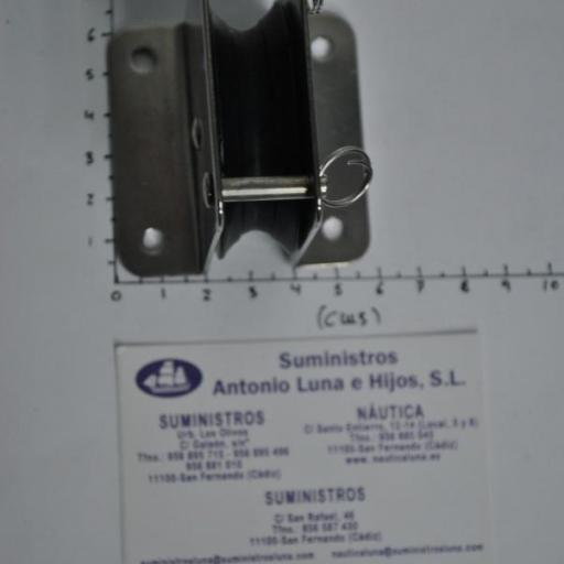 Polea simple empotrable de acero inoxidable para cabo de 12 mm Viadana [6]