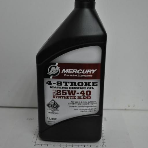 Aceite de motor de 4T de 1 litro 25W40 sintético Mercury