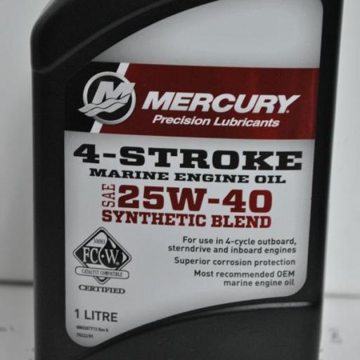 Aceite de motor de 4T de 1 litro 25W40 sintético Mercury [1]