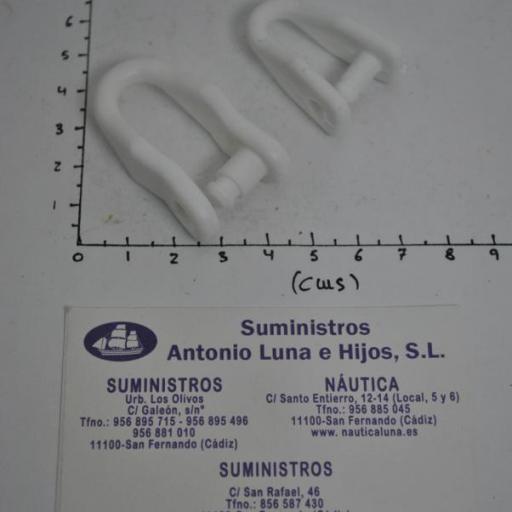 Grillete de nylon de presión blanco Sea Sure