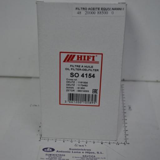 Filtro de aceite (equivalente 51.05501.7173 Nanni Diesel) Hifi Filter [7]
