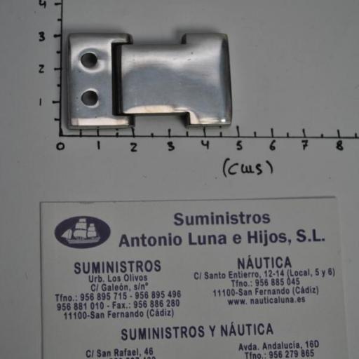 Bisagra lisa para tapas de acero inoxidable AISI-316 de 28 x 33 mm