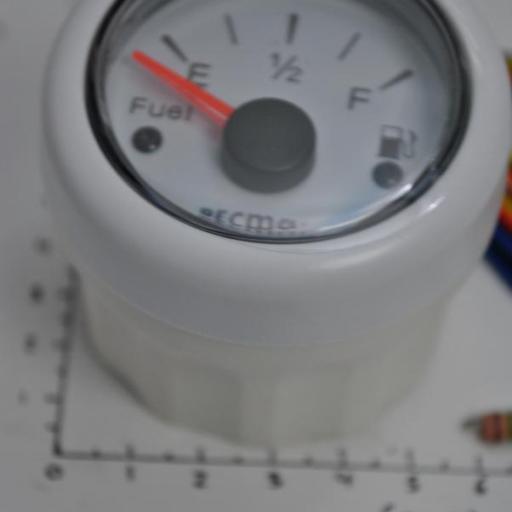 Reloj indicador blanco del nivel de combustible (0-190 Ohm) en el depósito RecMar [4]