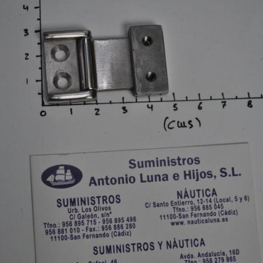Bisagra lisa para tapas de acero inoxidable AISI-316 de 28 x 33 mm [1]