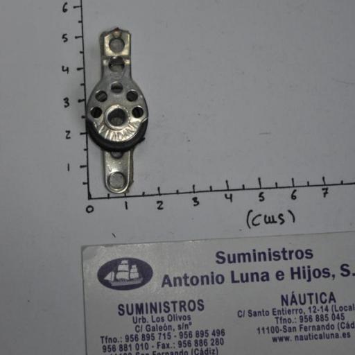 Polea simple plana de acero inoxidable para cabo de 5 mm Viadana [5]