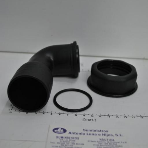 Racord de llenado de 50 mm acodado 90º para depósitos Goldenship