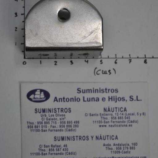 Soporte tipo "U" de acero inoxidable AISI-316 para escaleras de tubo de diámetro 22 [3]