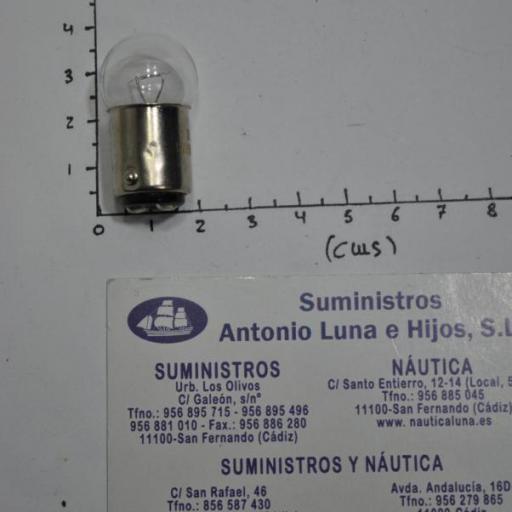 Bombilla (lámpara) BA15D 12V 15W de 23 x 40 mm [2]