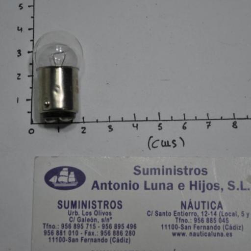 Bombilla (lámpara) BA15D 12V 15W de 23 x 40 mm [1]