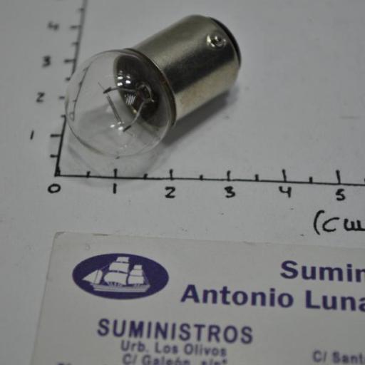 Bombilla (lámpara) BA15D 12V 15W de 23 x 40 mm [7]