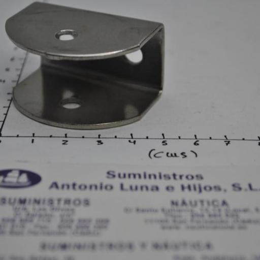 Soporte tipo "U" de acero inoxidable AISI-316 para escaleras de tubo de diámetro 22 [5]