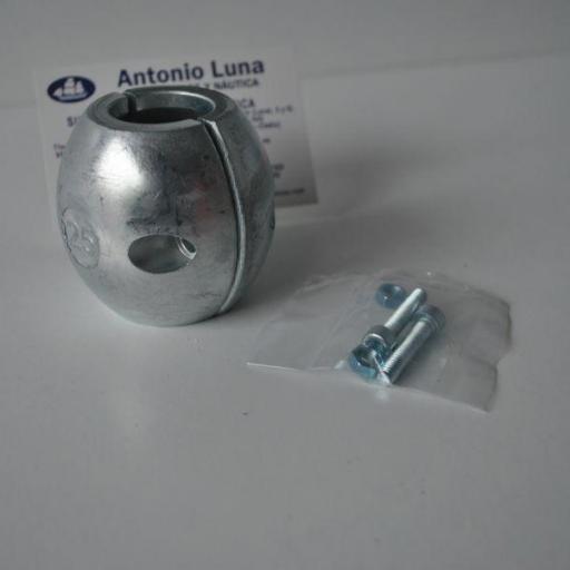 Ánodo de zinc collarin de eje de 25 mm Tecnoseal