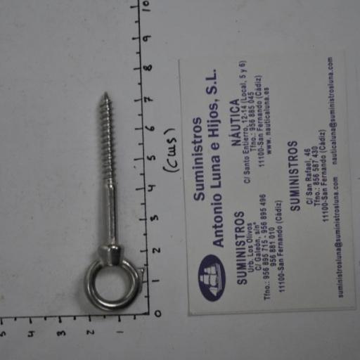 Cáncamo ojo con rosca para madera de acero inoxidable AISI-316 [3]
