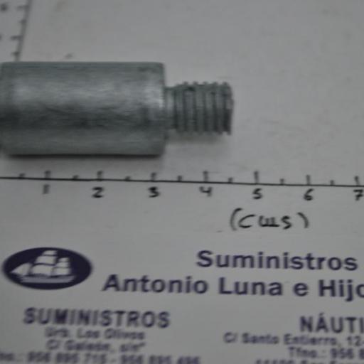 Ánodo de zinc (equivalente 838929 Volvo Penta) RecMar