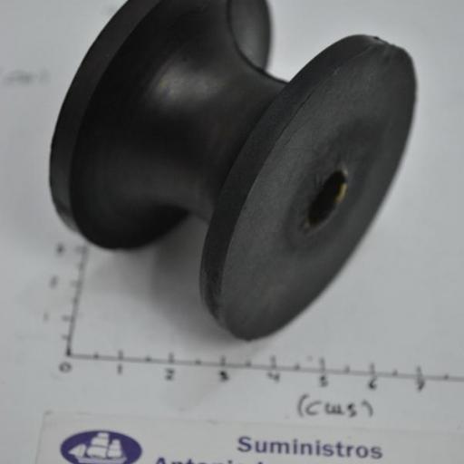 Cojinete de goma con rodamiento para puntera de proa de 63 x 43 mm [1]