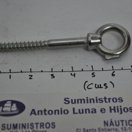 Cáncamo ojo con rosca para madera de acero inoxidable AISI-316 [6]