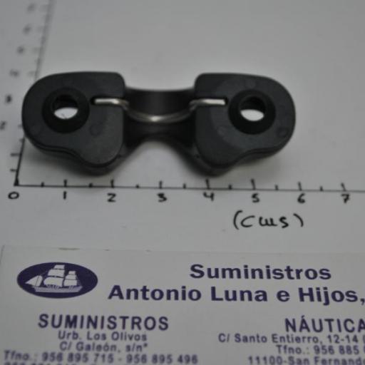 Puente de plástico negro para mordazas de 38 mm Nautos [2]