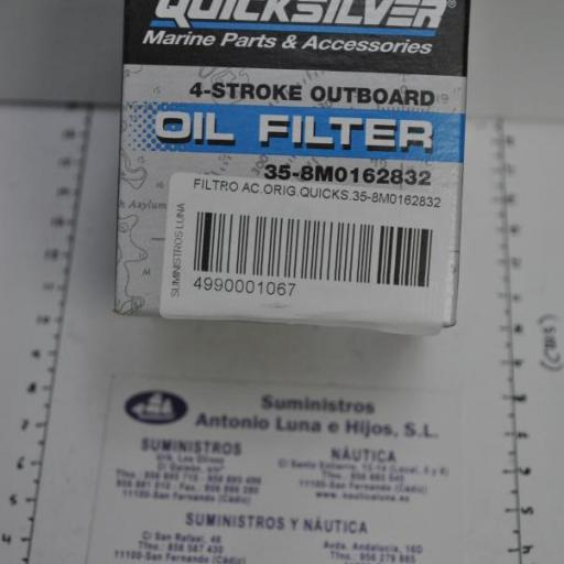 Filtro de aceite original Quicksilver 35-8M0162832 Mariner/Mercury [4]