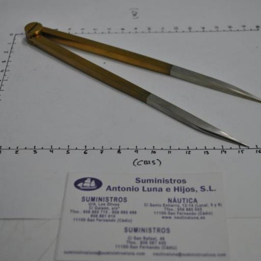 Compás de puntas recto de latón de 17,8 cm Lalizas