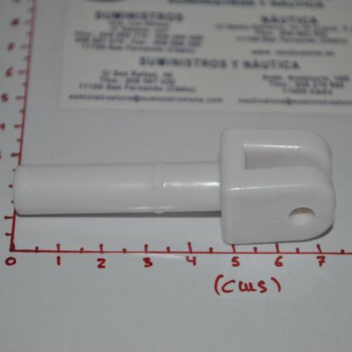 Soporte para toldo de PVC blanco de 12 mm Imnasa
