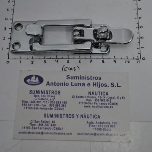 Cierre de presión de latón cromado de 100 x 30 mm