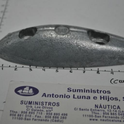 Ánodo de zinc (tipo pez) para atornillar de 115 mm Zineti. [3]