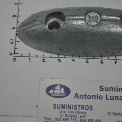 Ánodo de zinc (tipo pez) para atornillar de 115 mm Zineti. [4]