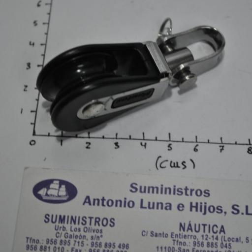 Polea simple giratoria Line (28 mm) para cabo de 8 mm Nautos [1]