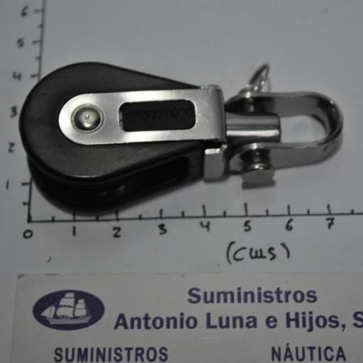 Polea simple giratoria Line (28 mm) para cabo de 8 mm Nautos [5]