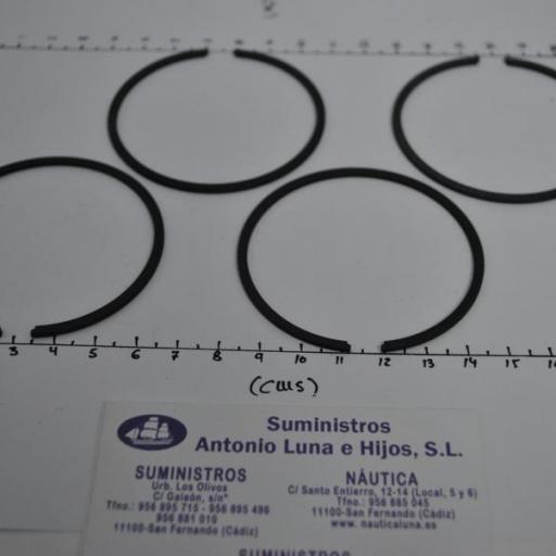 Set aros (4 uds) pistón (segmentos) 39-18212A4 original Quicksilver [6]
