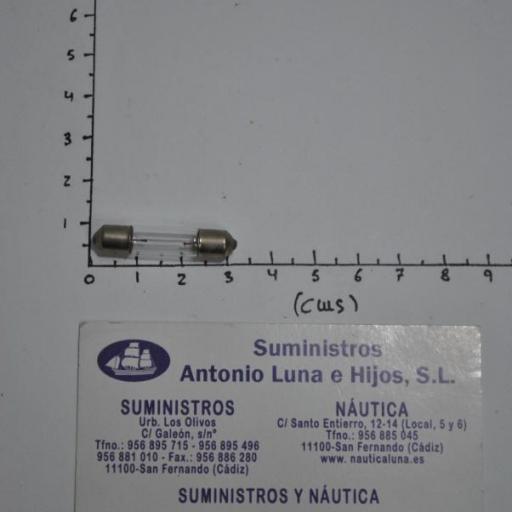 Bombilla (lámpara) plafonier 57 de 12V 3W de 8 x 31 mm [2]