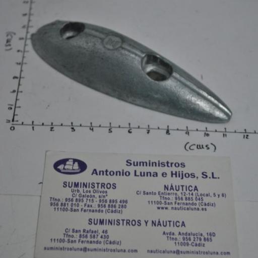 Ánodo de zinc (tipo pez) para atornillar de 115 mm Zineti. [6]