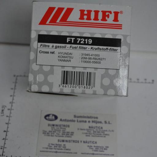 Filtro de gasoil (equivalente 870310302 Nanni Diesel) Hifi Filter [7]
