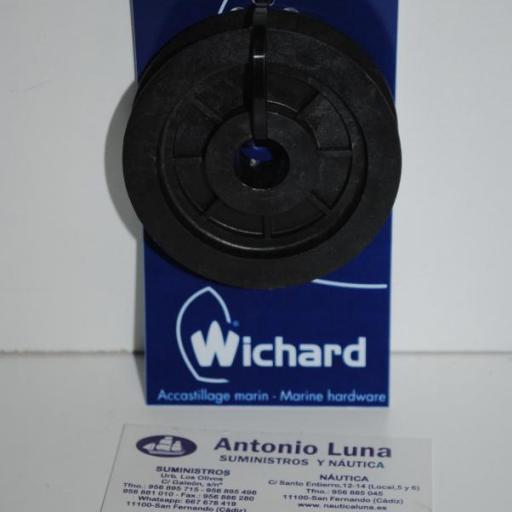 Roldana de policarbonato negra de 70 mm Wichard [1]