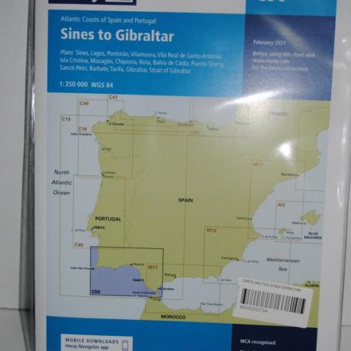 Carta náutica C50 Sines (Portugal) - Gibraltar IMRAY [1]
