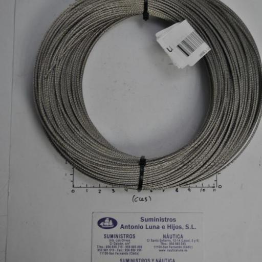Cable de acero inoxidable AISI-316 semirrígido (7 x 7)