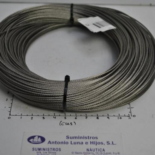 Cable de acero inoxidable AISI-316 semirrígido (7 x 7) [1]
