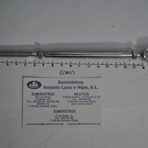 Tensor de horquilla con terminal para prensar cable de 4 mm