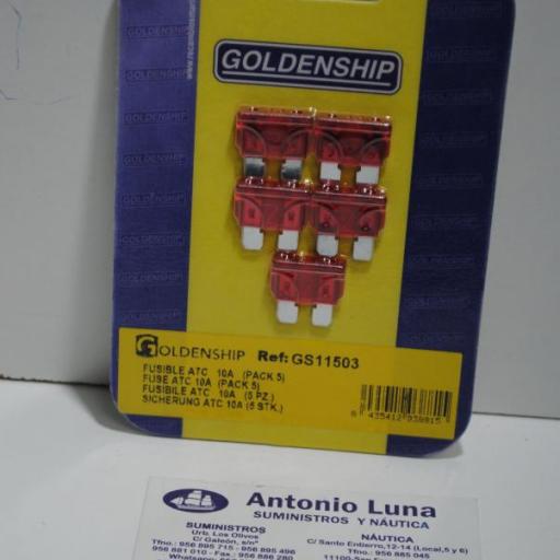 Fusible universal ATC 10A rojo Goldenship