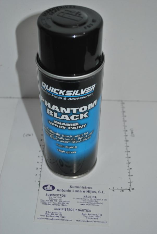 thumbnail image 2 of Mercury Marine Phantom Black Spray Paint – OEM 12oz Aerosol Can (6-Pack) 2 of 5
