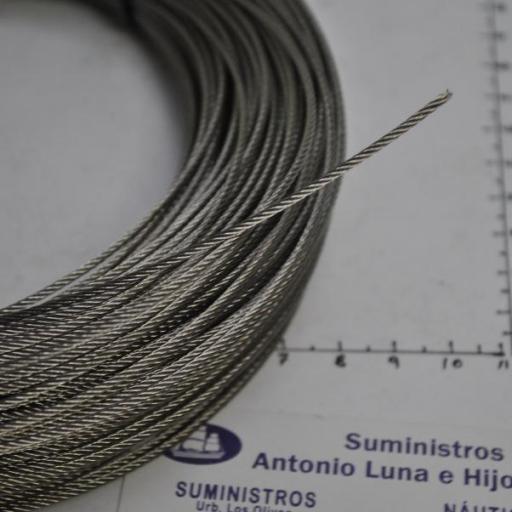 Cable de acero inoxidable AISI-316 semirrígido (7 x 7) [5]