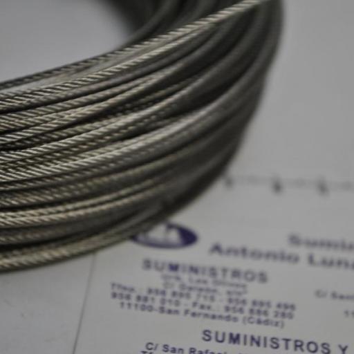 Cable de acero inoxidable AISI-316 semirrígido (7 x 7) [6]