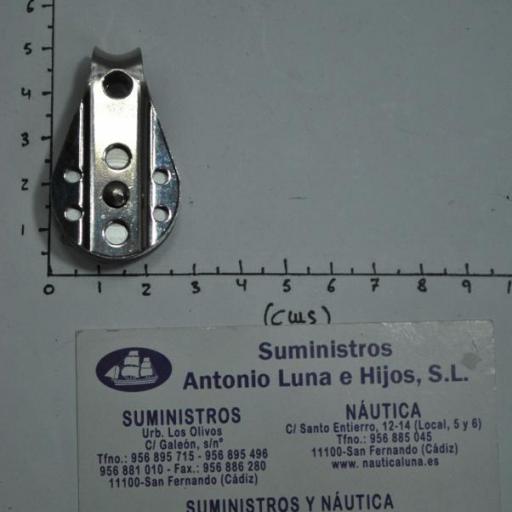 Polea simple de acero inoxidable con roldana de aluminio para cable de 6 mm (máximo) [4]