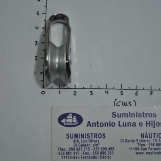 Polea simple de acero inoxidable con roldana de aluminio para cable de 6 mm (máximo) [5]