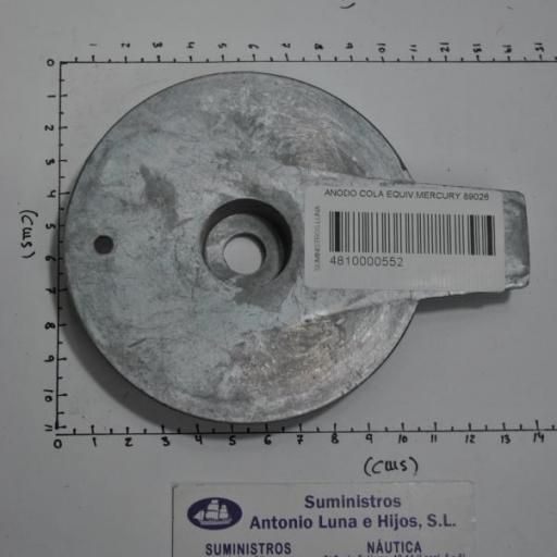 Anodo de zinc (equivalente 89026 Mercury) Canada Metal-Martyr Anodes [5]