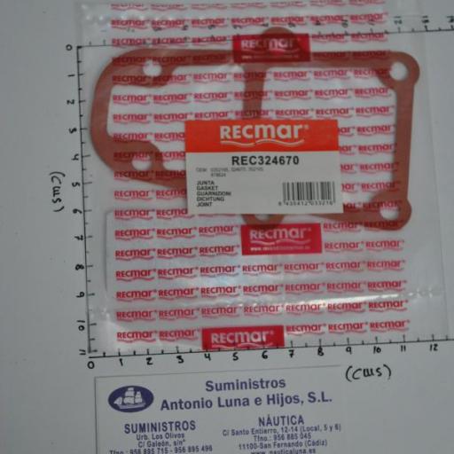 Junta de la tapa de la varilla de cambio (equivalente 0324670 OMC/Johnson/Evinrude) RecMar [7]